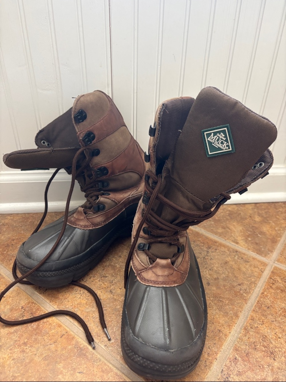 The Muck Boot Company Brown Waterproof Duck Boots - Lace-Up, Men’s 8M